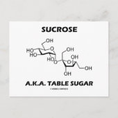 Sucrose, ook bekend als tafelsuiker (chemisch mole briefkaart (Voorkant)