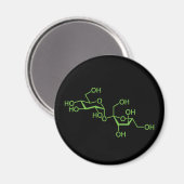 Sucrose Suikermolecuul Chemisch Diagram Magneet (Voorkant / Achterkant)
