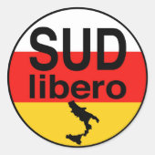 Sud Libero Ronde Sticker (Voorkant)