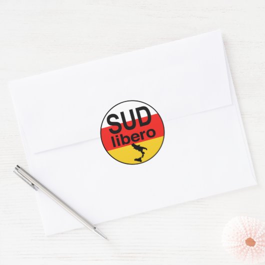 Sud Libero Ronde Sticker (Envelop)