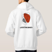 Sudadera blanca encapuchada unise, frases poéticas hoodie (Achterkant)