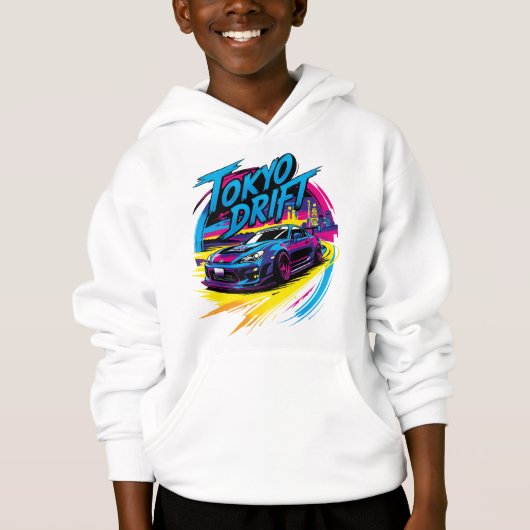 Sudadera con capucha de niños Tokyo Drift (Voorkant)