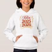 Sudadera con Capucha para Niña – Diseño “Feliz 202 (Voorkant)