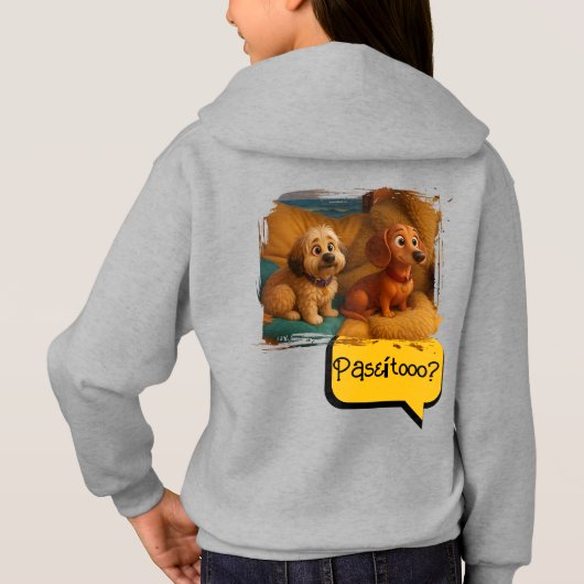 Sudadera con Capucha Perritas Hermanas Aventureras (Achterkant)