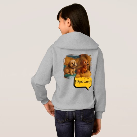 Sudadera con Capucha Perritas Hermanas Aventureras (Achterkant volledig)