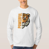 Sudadera con dibujo de Tigre y palabra Powerful T-shirt (Voorkant)