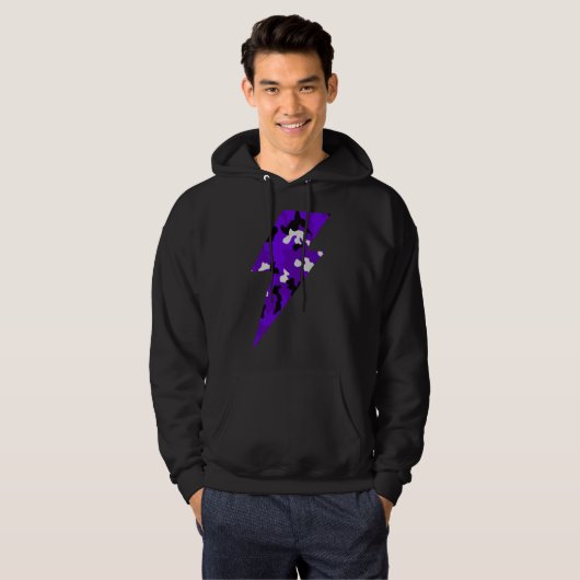 Sudadera cool rayo camuflaje Violeta Hoodie (Voorkant volledig)