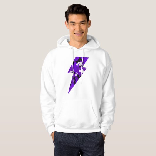 Sudadera cool rayo camuflaje Violeta Hoodie (Voorkant volledig)