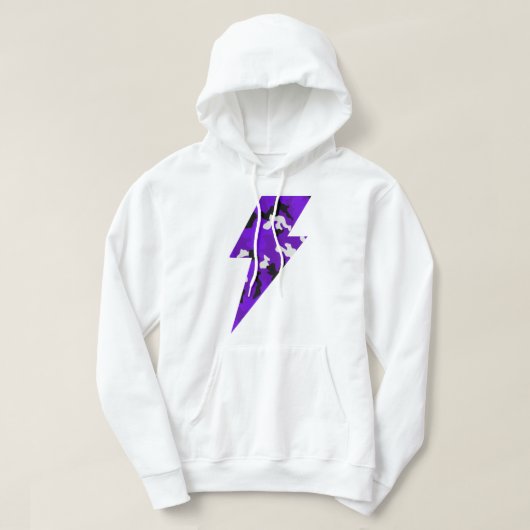 Sudadera cool rayo camuflaje Violeta Hoodie (Design voorkant)