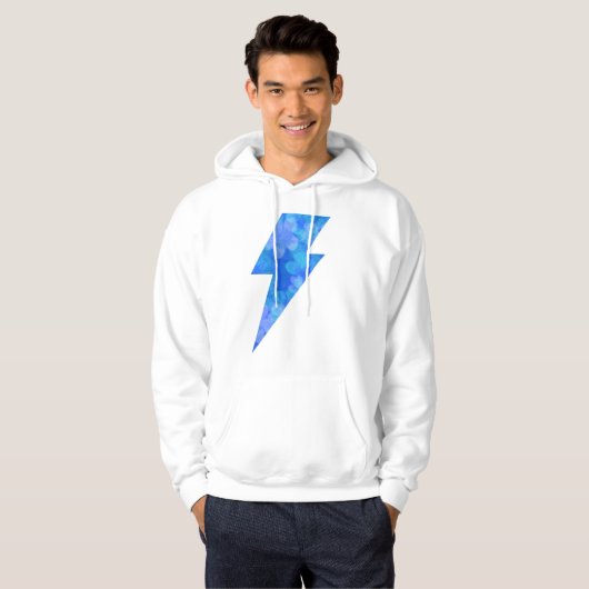 Sudadera cool rayo Flores Tropicales Azules 2 Hoodie (Voorkant volledig)