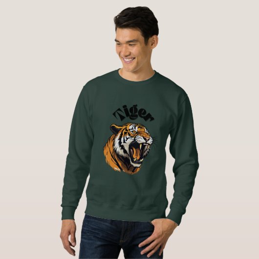 Sudadera cuello redondo Tiger unisex Trui (Voorkant volledig)