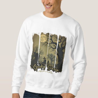 Sudadera de Halloween con Luna y Tumba Trui