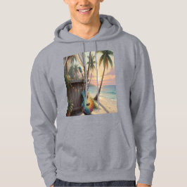 Sudadera guitarra en la playa  hoodie