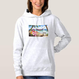 Sudadera hamaca en la playa  hoodie
