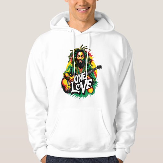 Sudadera One Love el Rey del Reggae Hoodie (Voorkant)