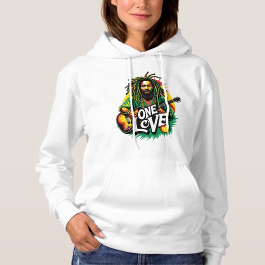 Sudadera One Love el Rey del Reggae Hoodie (Voorkant)