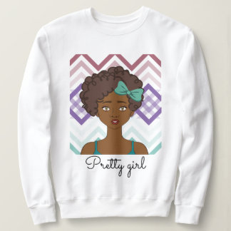 Sudadera Pretty Girl, con dibujo de chica afro Trui