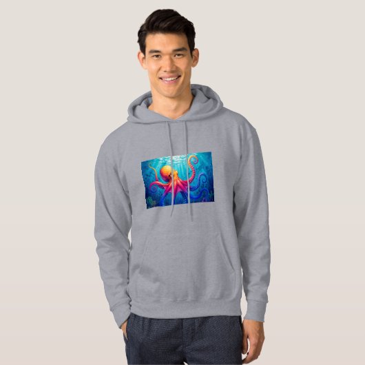 Sudadera pulpo colorido  hoodie (Voorkant volledig)