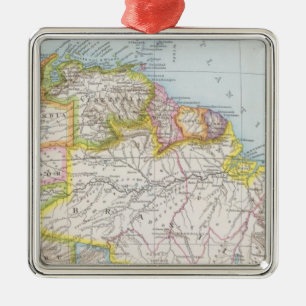 Sudamerika nordliches Blatt - kaart Zuid-Amerika Metalen Ornament