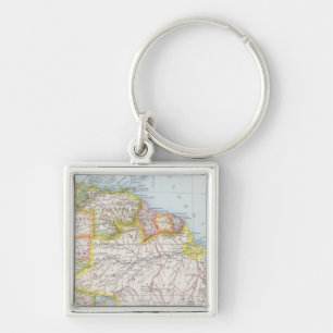 Sudamerika nordliches Blatt - kaart Zuid-Amerika Sleutelhanger