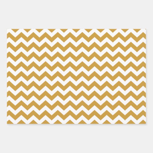 Sudan Brown Safari Chevron met Pop Art Giraffe Inpakpapier Vel (Voorkant 2)