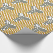 Sudan Brown Safari Dot met Pop Art Elephant Cadeaupapier (Hoek)