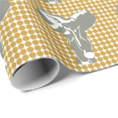 Sudan Brown Safari Dot met Pop Art Elephant Cadeaupapier (Rol Hoek)