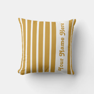Sudan Brown Safari Stripe Pillow met naam Kussen