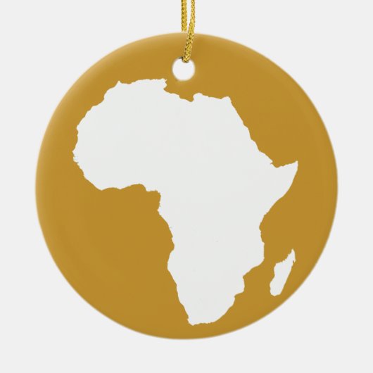 Sudan Bruin Avontuurlijk Afrika Keramisch Ornament (Voorkant)