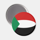 Sudan Fisheye Vlag Magneet (Voorkant / Achterkant)