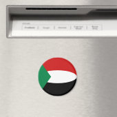 Sudan Fisheye Vlag Magneet (Insitu (Vaatwasser))