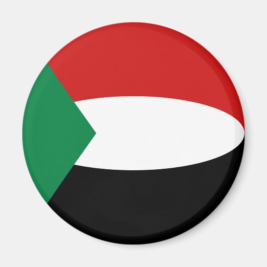 Sudan Fisheye Vlag Magneet (Voorkant)