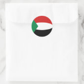 Sudan Fisheye Vlag Sticker (Tas)