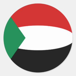Sudan Fisheye Vlag Sticker