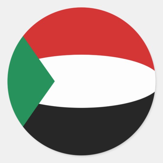 Sudan Fisheye Vlag Sticker (Voorkant)