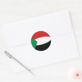 Sudan Fisheye Vlag Sticker (Envelop)