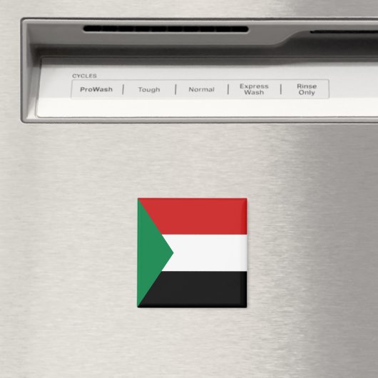 Sudan Flag Magnet (Insitu (Vaatwasser))