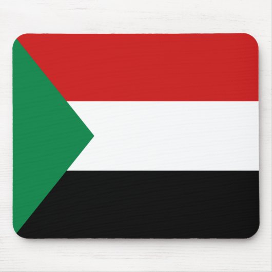 Sudan Flag Mousepad Muismat (Voorkant)
