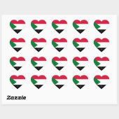 Sudan Flag Splendid Patriotic Hart Sticker (Vel)
