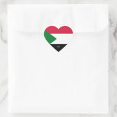 Sudan Flag Splendid Patriotic Hart Sticker (Tas)