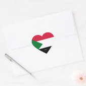 Sudan Flag Splendid Patriotic Hart Sticker (Envelop)