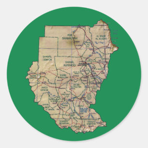 Sudan Kaart Sticker