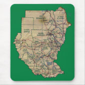 Sudan Map Mousepad Muismat (Voorkant)