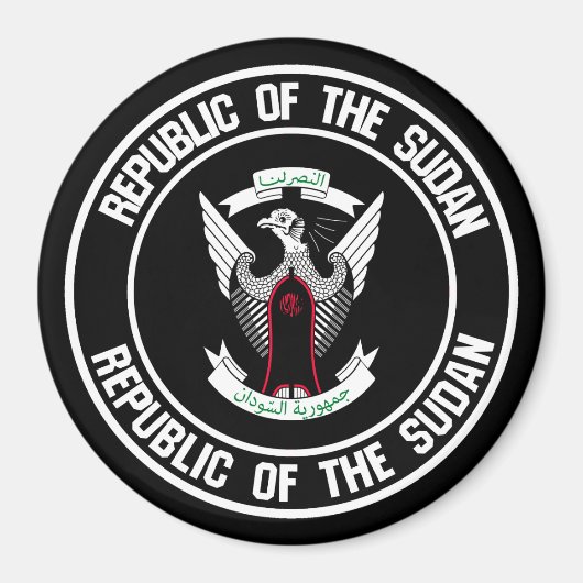 Sudan Round Emblem Magneet (Voorkant)