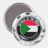 Sudan Round Emblem Magneet (Voorkant / Achterkant)