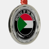 Sudan Round Emblem Metalen Ornament (Rechts)
