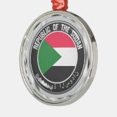 Sudan Round Emblem Metalen Ornament (Links)