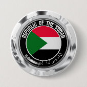 Sudan Round Emblem Ronde Button 7,6 Cm (Voorkant)