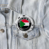 Sudan Round Emblem Ronde Button 7,6 Cm (In situ)