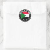 Sudan Round Emblem Ronde Sticker (Tas)